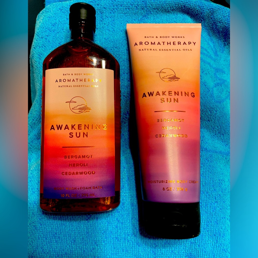 Bath & Body Works “Awakening Sun” gel and body cream